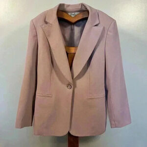 Emily woman’s one button blazer, size 12 , light rose pink color